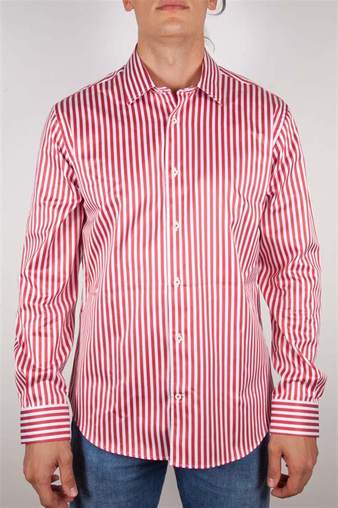 camicia gucci blu e rossa a strisce|Camicie Uomo Eleganti .